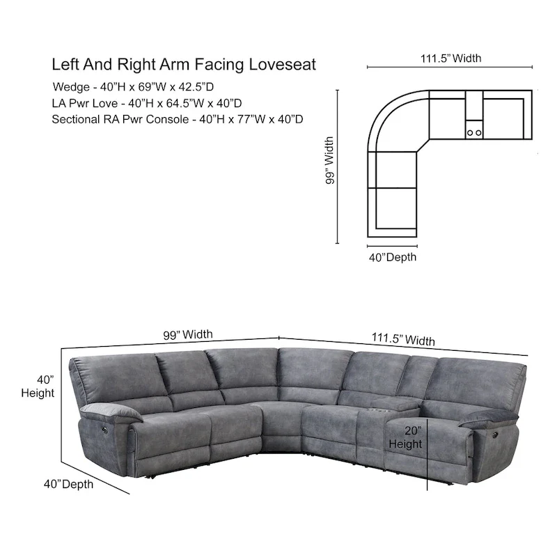 Steve Silver Samira Power Reclining Sectional