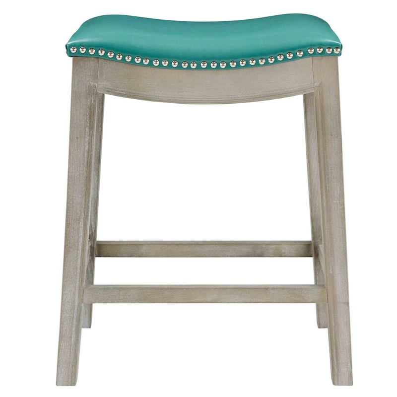 Elmo Bonded Leather Saddle Seat Counter Stool