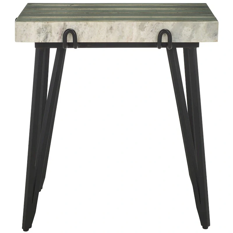 Velimirka Marble Top Side Table (Fully Assembled) - 19.5 In. W x 13.5 In. D x 20.5 In. H - 20Wx14Dx21H
