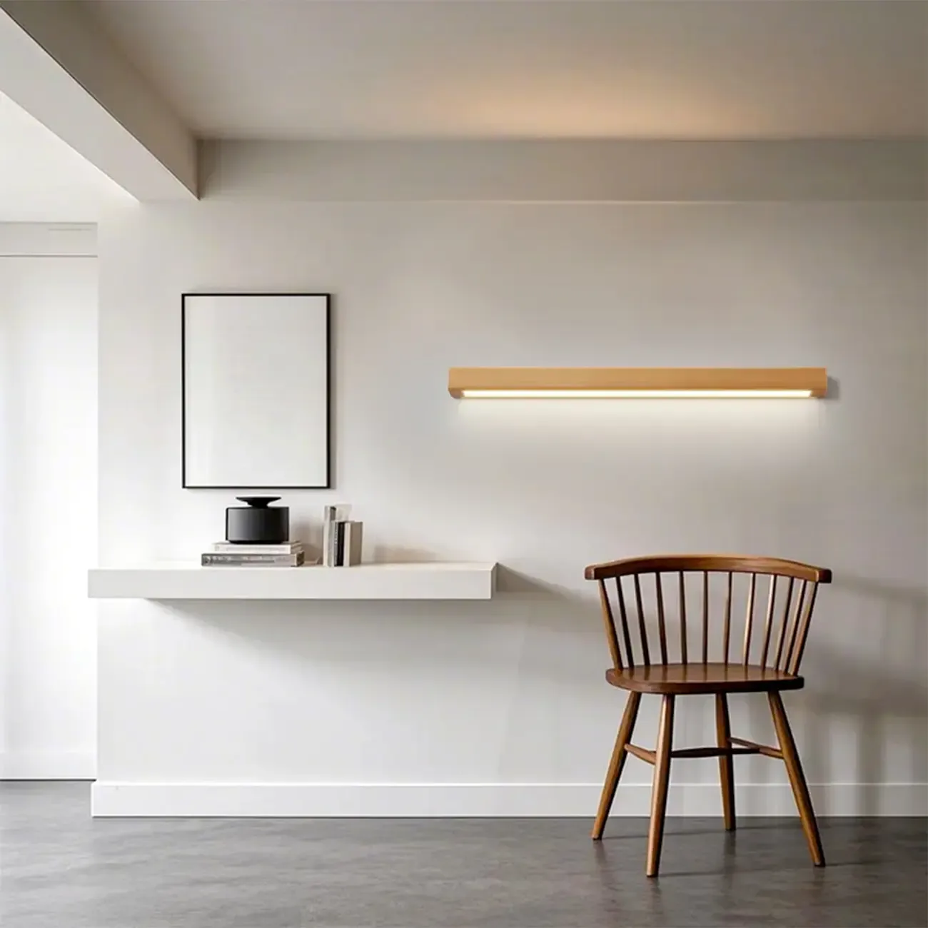 Modern Wood LED Bathroom Vanity Light 3-Gear Dimming