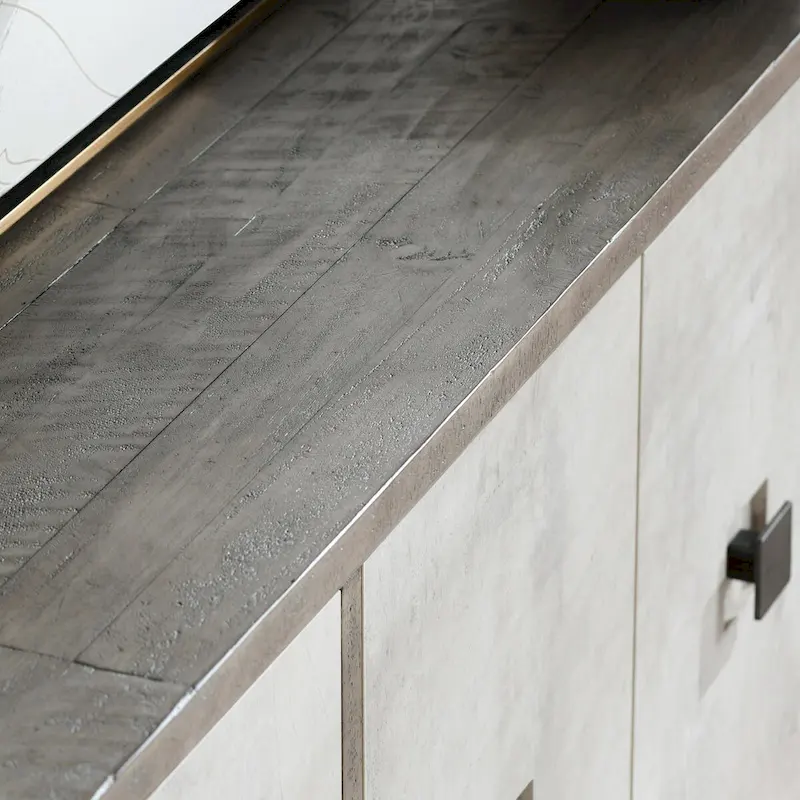 Classic Home Denver 80 Distressed Gray Sideboard Buffet