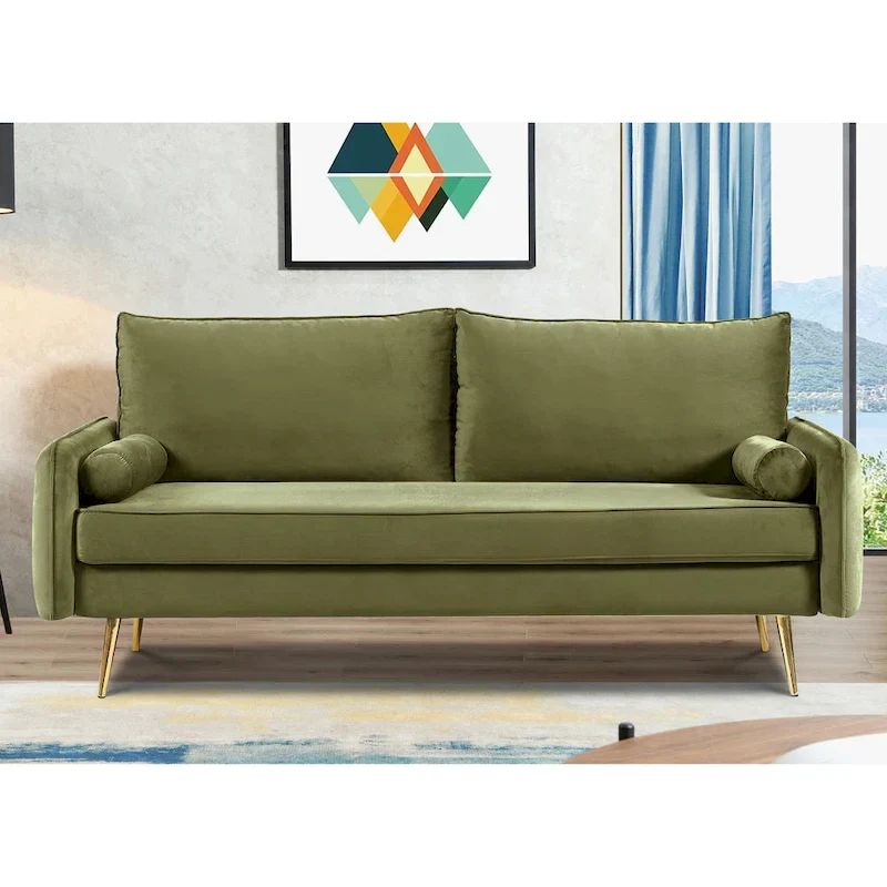 Villeda 70W Polyester Square Arms Sofa