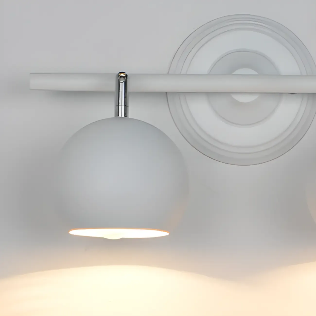 Adjustable Modern Linear Iron Globe Track Wall Sconce