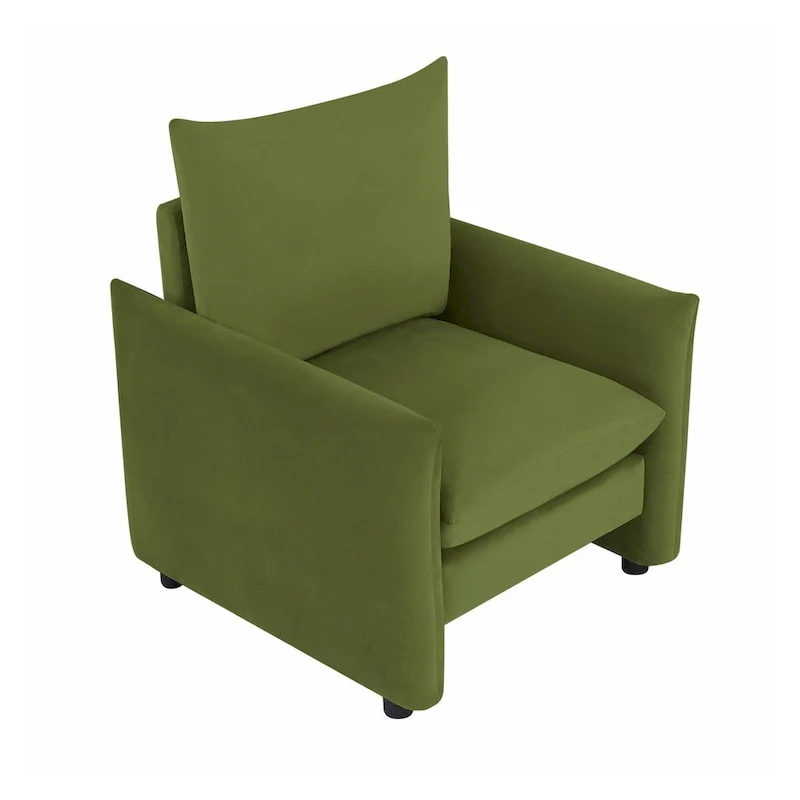 33-inch Modern Low-Profile Armchair with Plush Cushioning