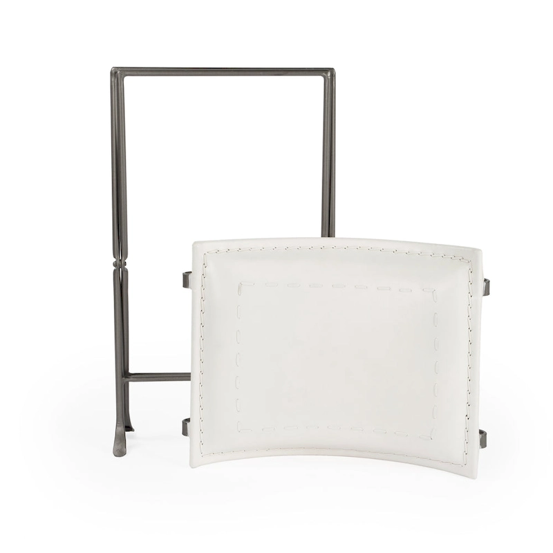 Handmade Butler Melton Leather Stool (India)