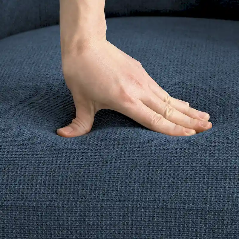 Swivel Accent Armchair Fabric Blend, Modern Barrel Living Room Sofa Chair - 32.7 W x 32.7 D x 26.8 H