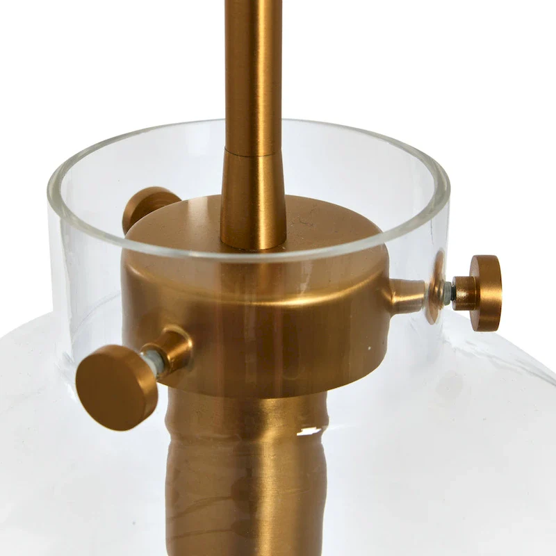 Robert Stevenson Lighting Marson - Clear Glass and Metal Ceiling Light