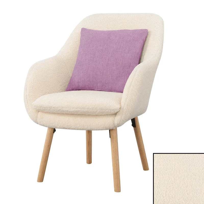 Take a Seat Charlotte Wingback Sherpa Accent Armchair