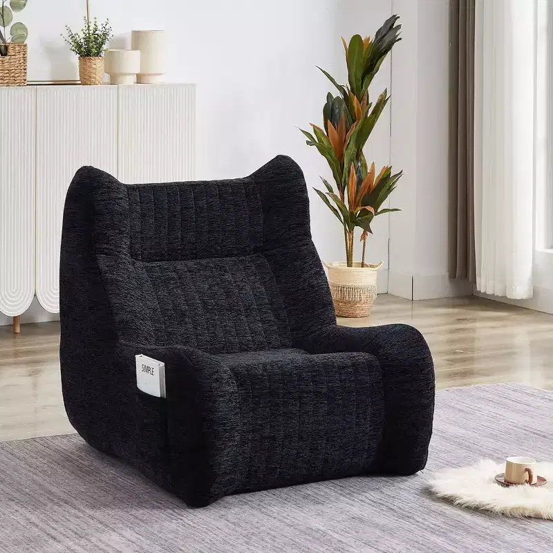 Okak Giant Bean Bag Chair with Arms, Floor Chair Sofa Chair with High-Resilience Sponge, Lazy Bean Bag Sofas for Adults, Accent Chair