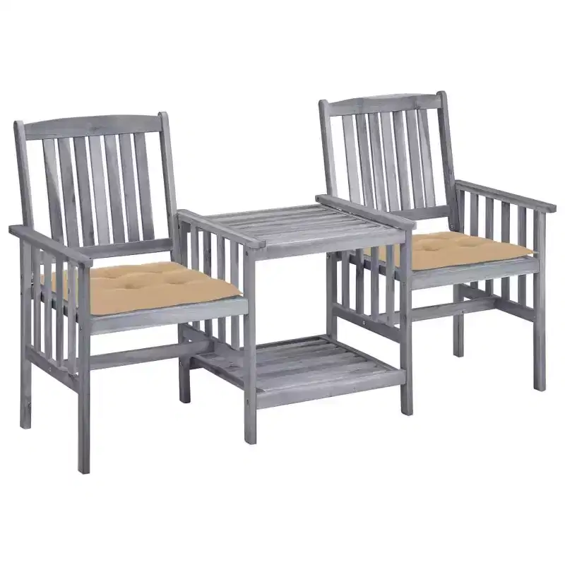 vidaXL Patio Chair With Tea Table