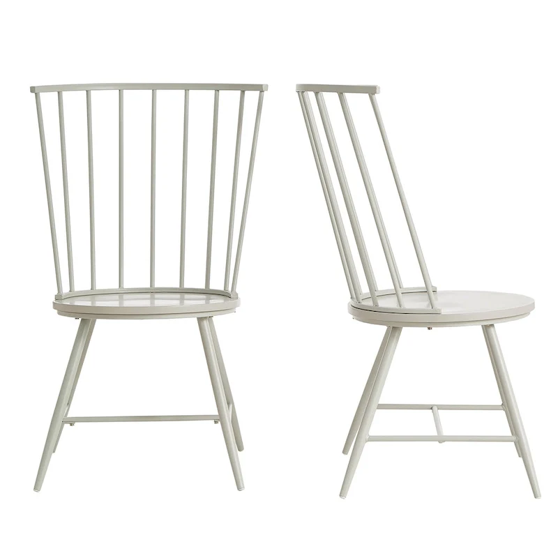 Truman High Back Metal and Wood Spindle Dining Chair (Set of 2) by iNSPIRE Q Modern