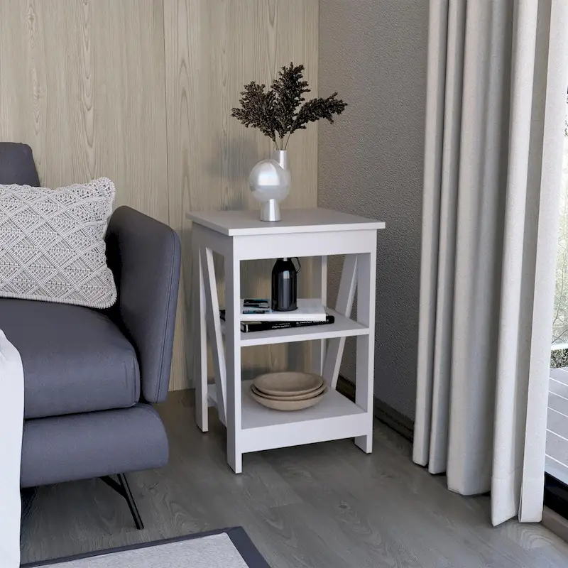 Taylor End Table, Side Table, Nightstand, Storage Shelf