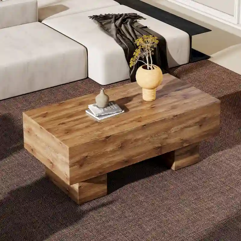 Modern Simple Texture Sticker MDF Coffee Table