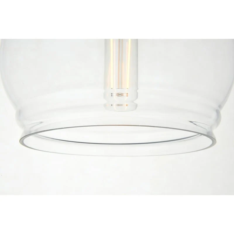 1-Light Pendant with 8 inch Clear Glass