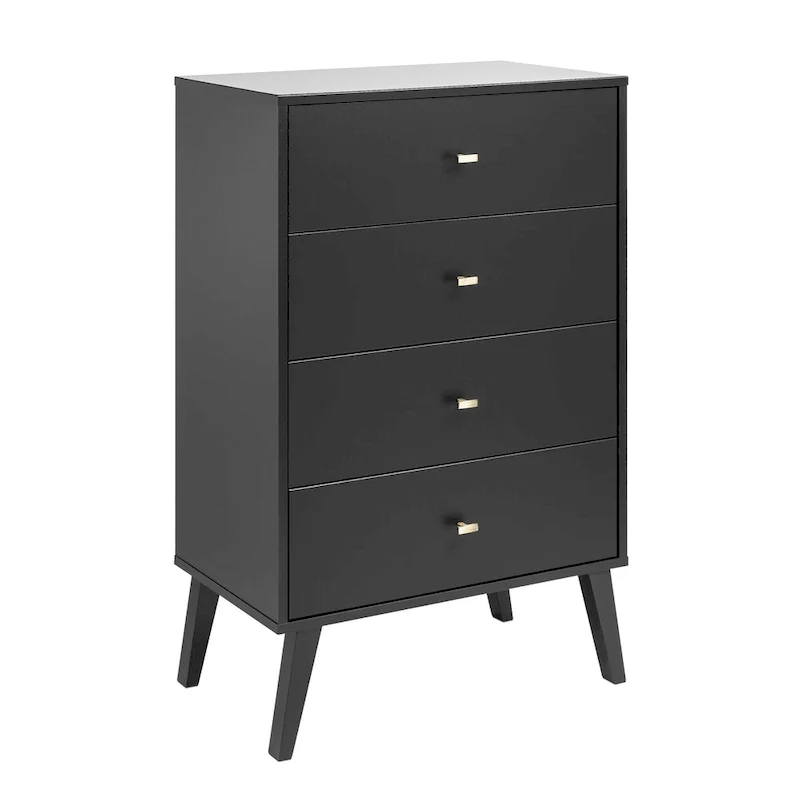 Prepac Milo Mid Century Modern 4-Drawer Chest