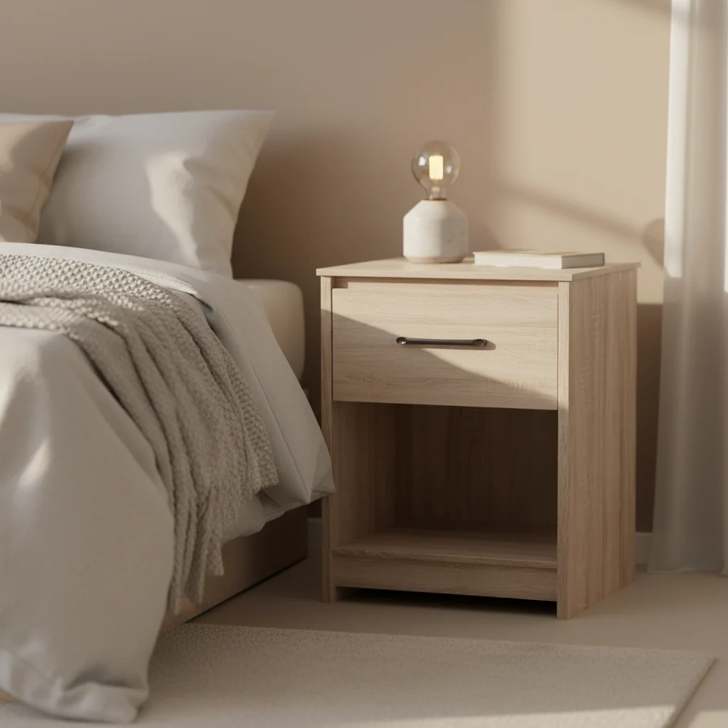 Multipurpose Sofa Side Table Wooden End Table Nightstand with Drawer