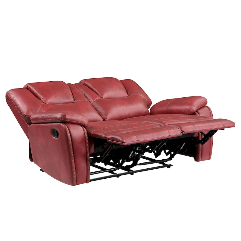 Steve Silver Kameryn Faux Leather Manual Reclining Loveseat