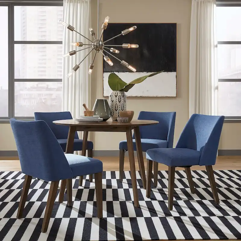 Space Savers Satin Walnut 5 Piece Drop Leaf Set