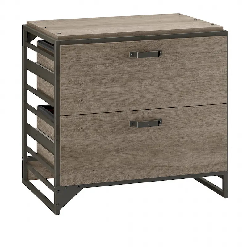 Lateral File Cabinet in Rustic Grey