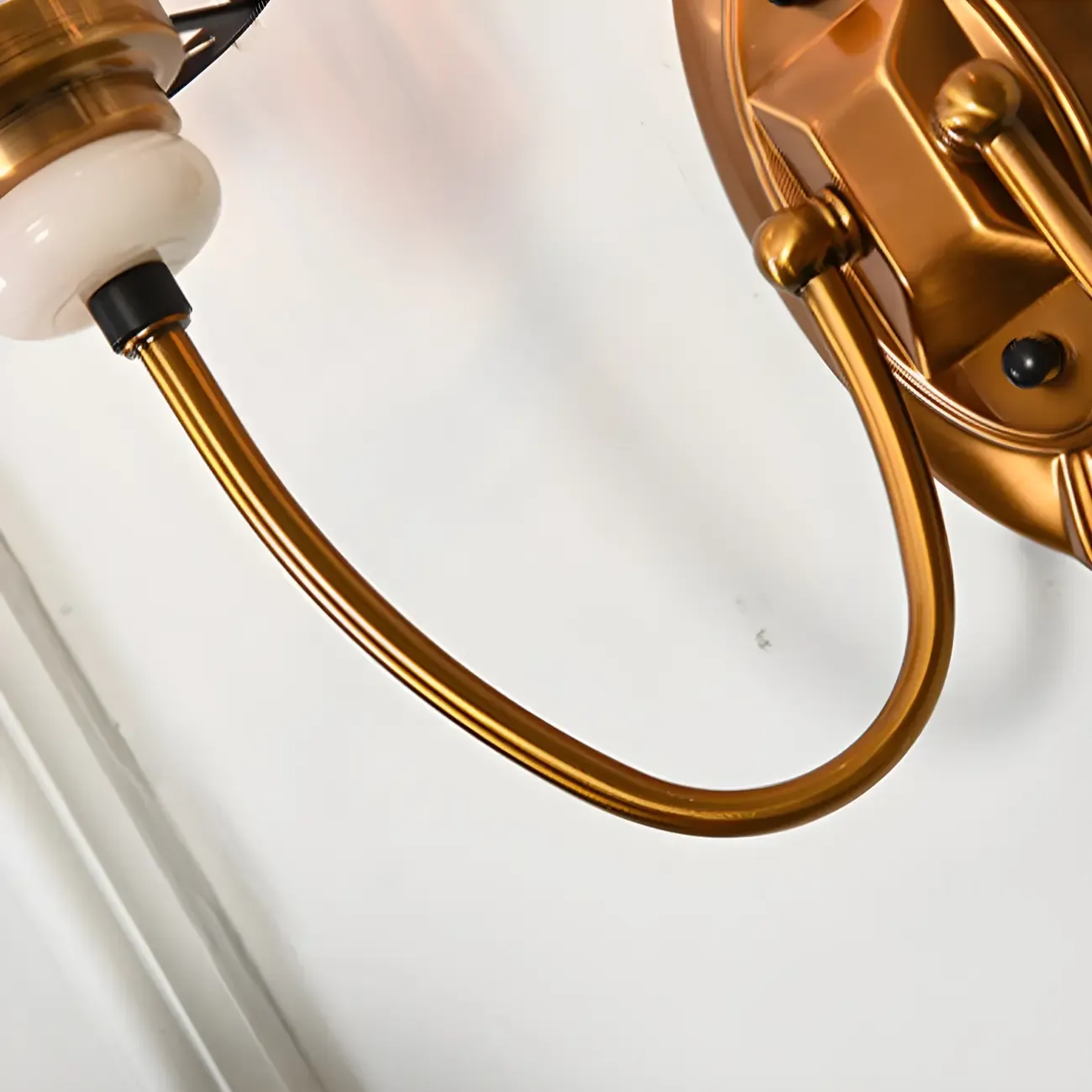 Elegant Brass Wall Sconce with Crystal Shade