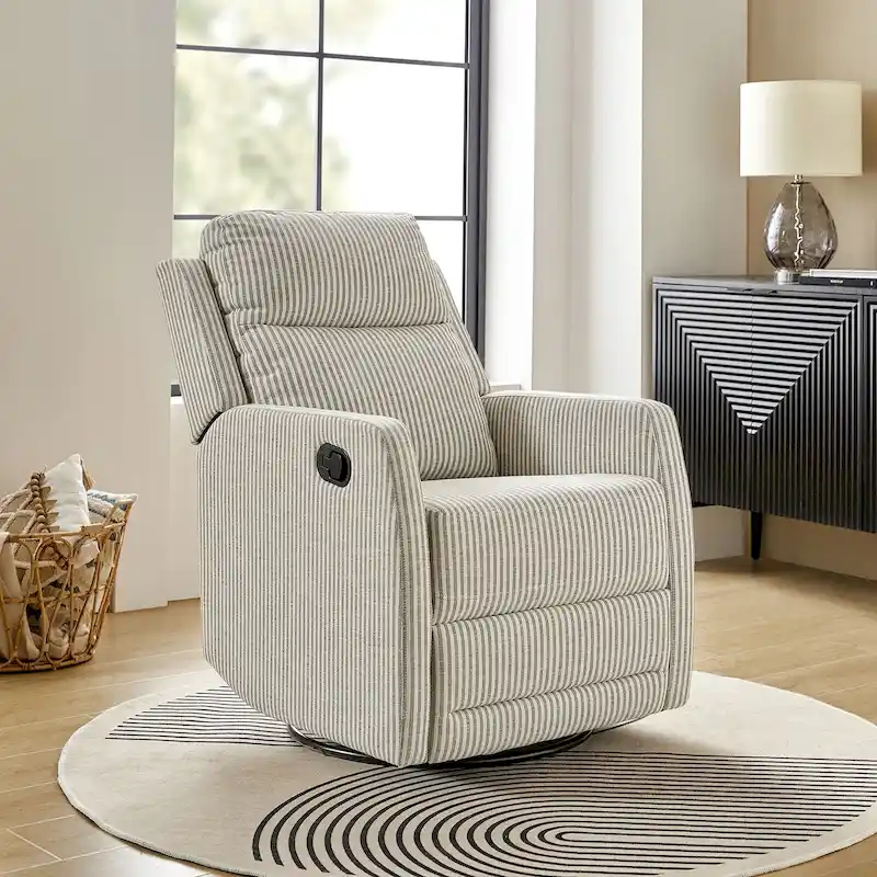 Diana Modern Polyester 360-degree Swivel Rocker Recliner by HULALA HOME