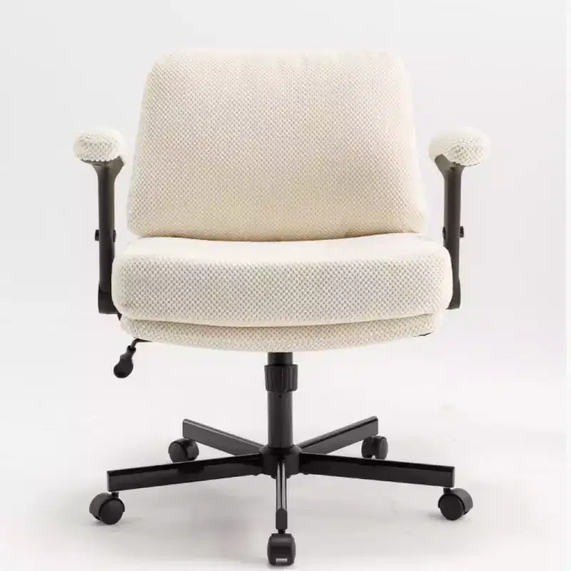 24 Wide Criss-Cross Chair: 4.3 Thick Cushion, Extra-Wide Comfy Seat for Cross-Legged Desk Time