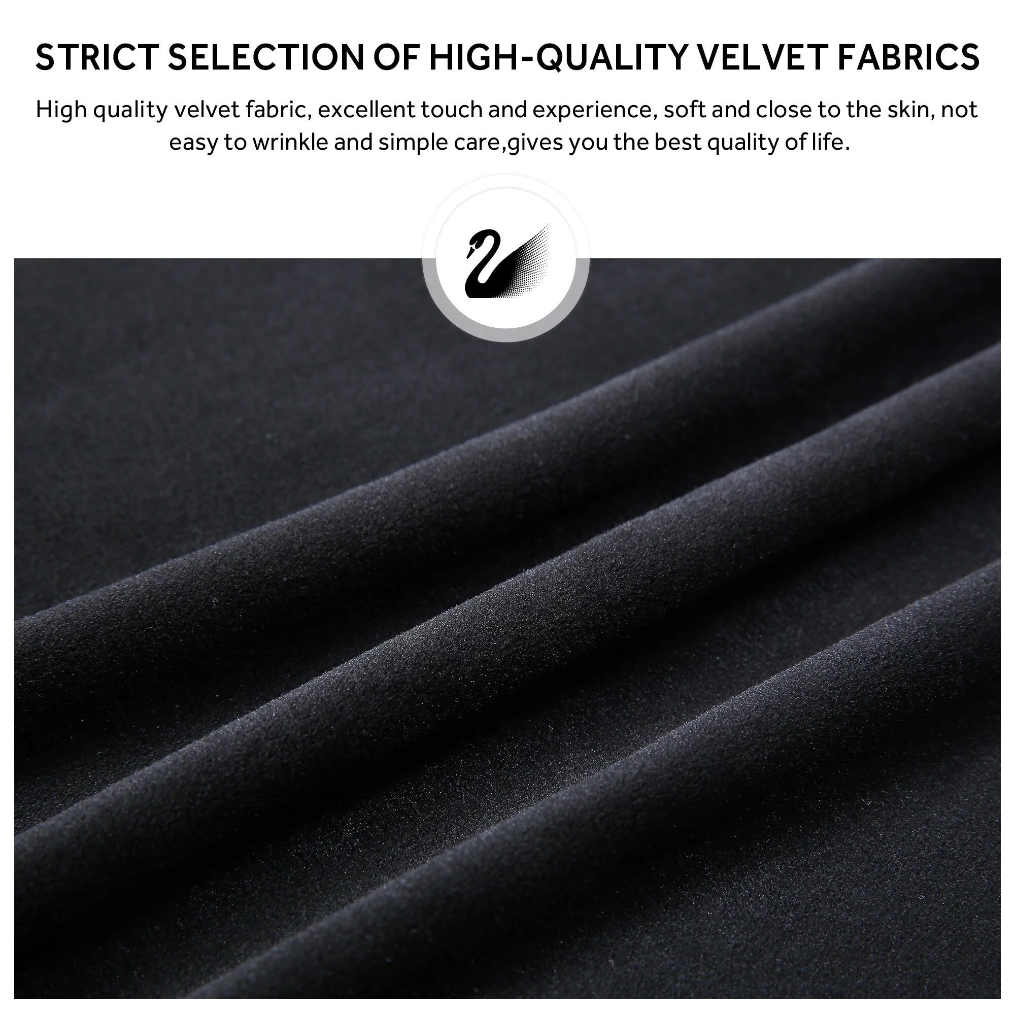 Upholstered Tufted Velvet Dining Chair with Solid Wood Legs Set of 6