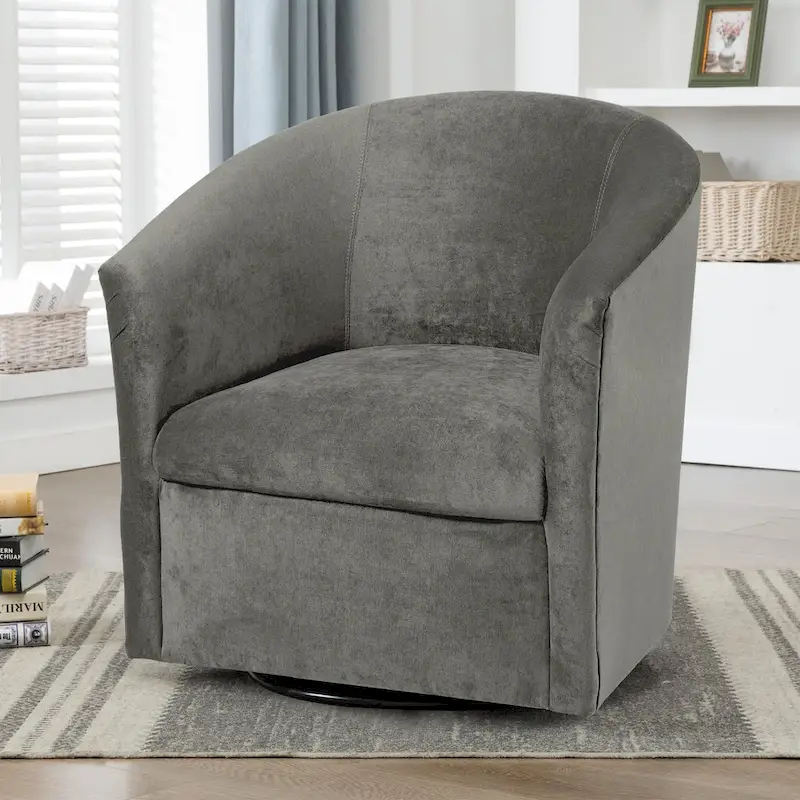 Ellery Modern Microfiber Swivel Accent Chair by Greyson Living