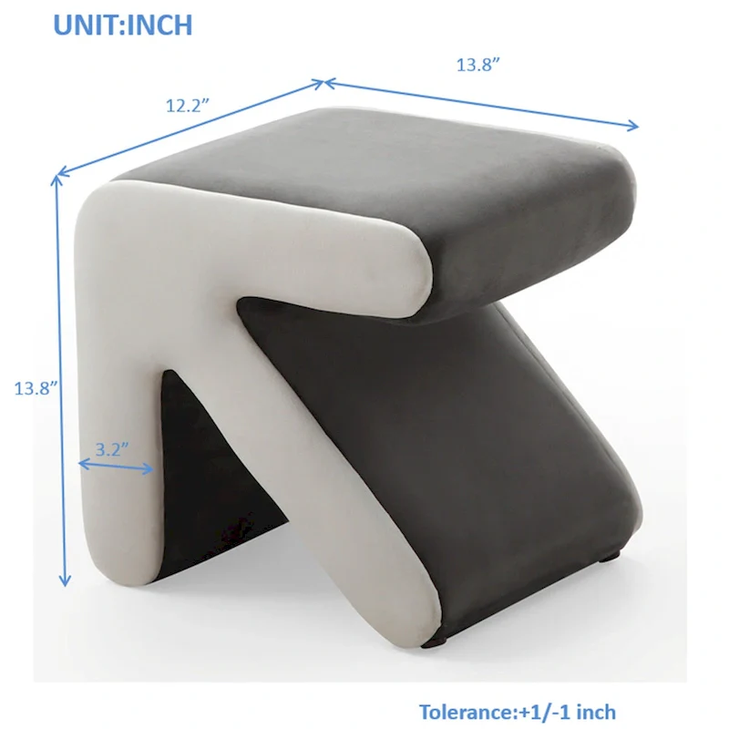 Modern Creative Upholstered Velvet Stool Ottoman