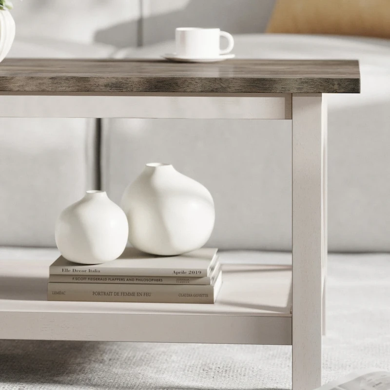 Solid Wood Traditional Farmhouse Coffee Table