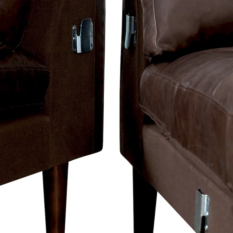 Poly & Bark Napa 104.5  Left Sectional Sofa - Full Grain Genuine Italian Leather