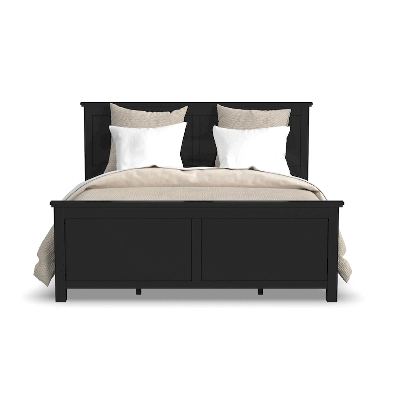 Oak Park Black Wood King Bed