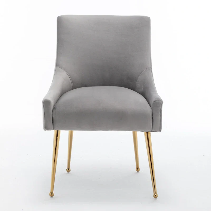 Green Velvet Upholstered Dining Chairs - Set of 2