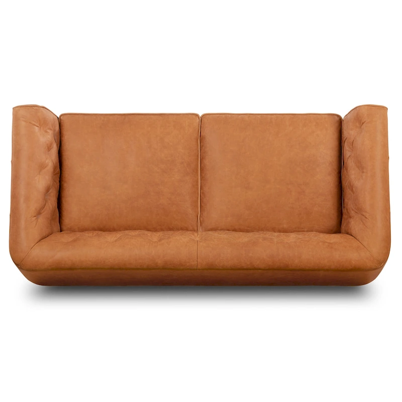 Poly & Bark Essex 74 Apartment Sofa - Full Grain Genuine Italian Leather