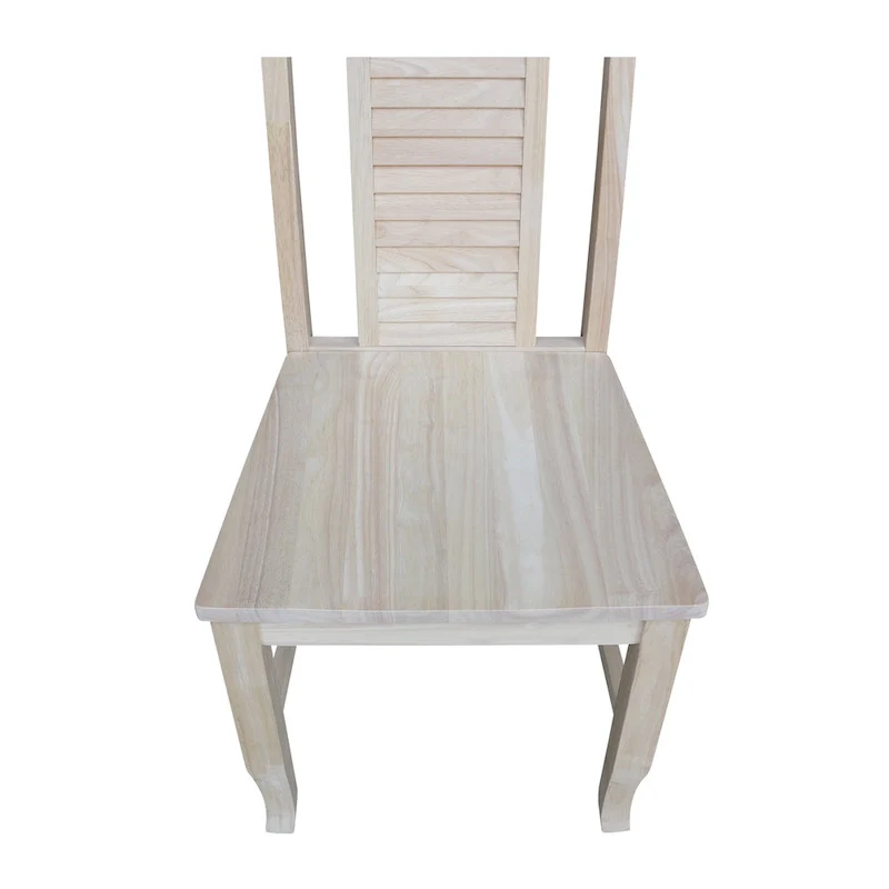 Solid Wood Seaside Dining Chairs - Set of Two
