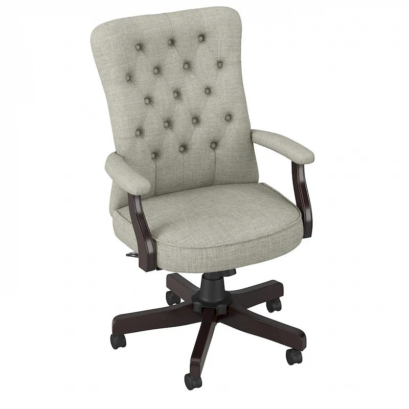 Key West High Back Tufted Office Chair with Arms by Bush Furniture