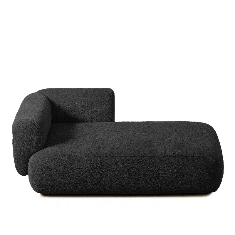 Modern Upholstered Chaise Lounge with High-Density Foam, Stylish Elegant Seating, Comfy Boucle Sofa for Living Room or Bedroom-Panipeachy