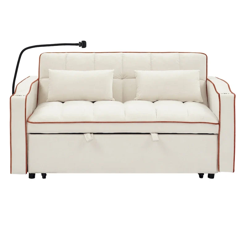 55.51 inch versatile foldable sofa bed in 3 lengths