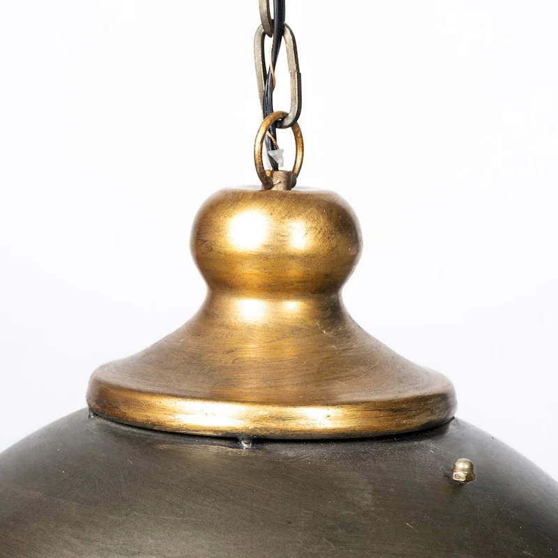 Dawson II Gold Metal Pendant Light - 16 W x 16 D x 17 H