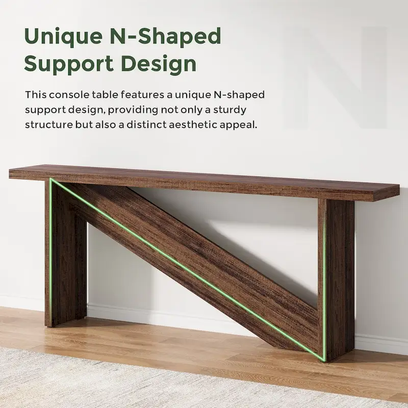 70.86in Wide Console Table, Entry Table with Motion-sensing LED Light, narrow Sofa Table