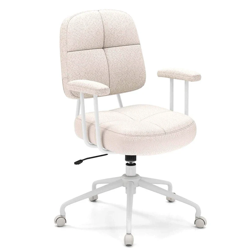 Costway Home Office Chair Leathaire Upholstered Task Chair with - See Details