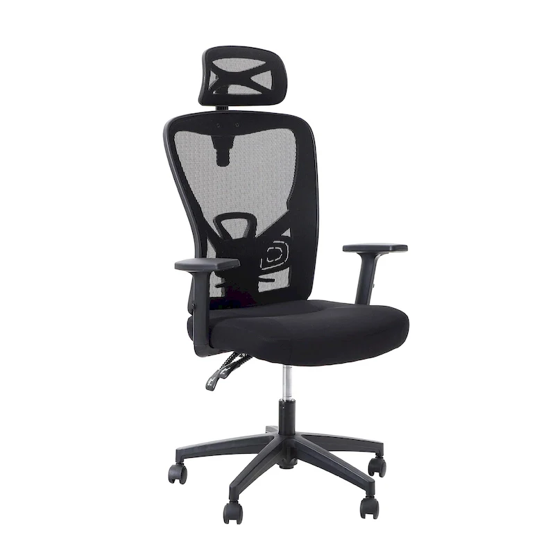 High Back Mesh Office Chair Adjustable Headrest, Armrest, Rolling Swivel Reclining Chair