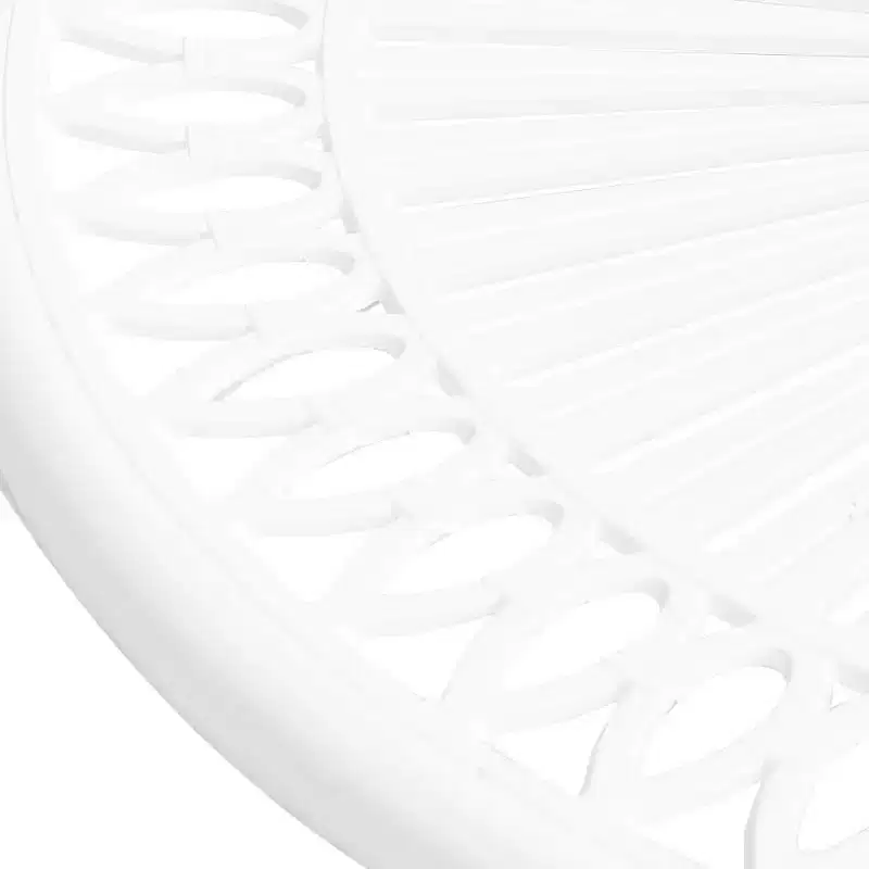 vidaXL Bistro Set White Cast Aluminum Standard Swivel Bistro Set