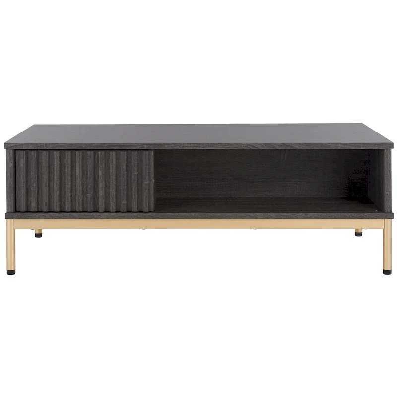 2-Door Storage Coffee Table - 43.7 In. W x 21.5 In. D x 15.4 In. H - 44Wx21Dx15H