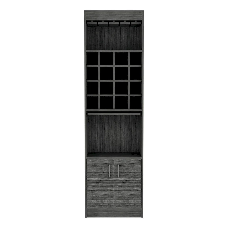 Bar Cabinet for Kitchen, Dining Room,Living Room, Smokey Oak