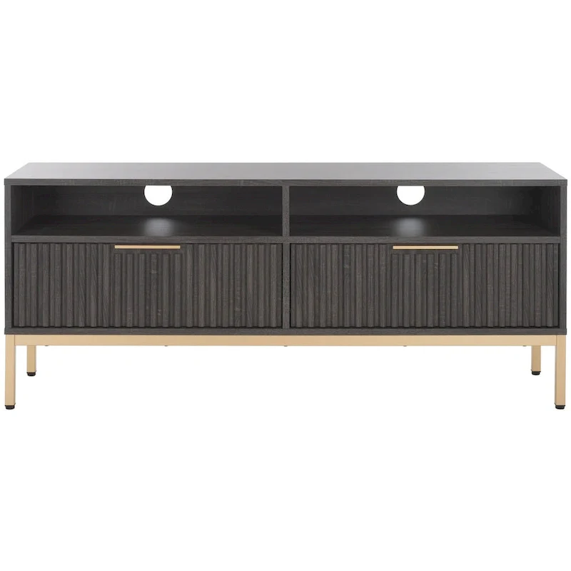 Alyse 2-Drawer 2-Shelf Entertainment Media Stand (Fits Up To 65  Flatscreen TV) - 60.4 In. x 15.6 In. x 24.8 In.