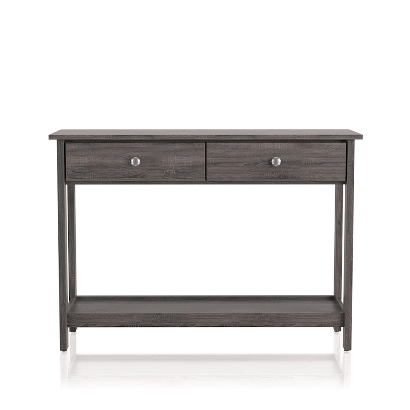 Aranda Rustic Grey 43-inch Wood 1-Shelf Sofa Table by Furniture of America