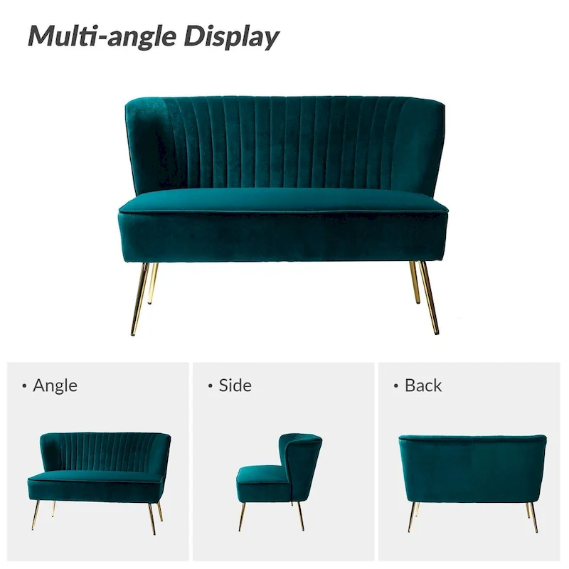 Delicia 3 Piece High-Quality Velvet Fabric Living Room Set with Sturdy Legs