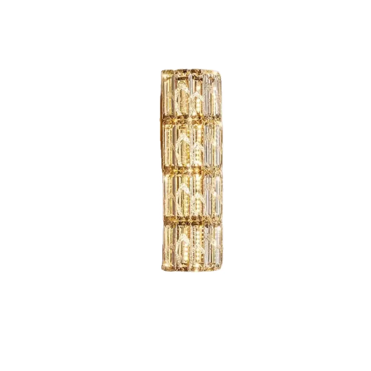 Direct-wired Steel Wall Sconce with Crystal Shade