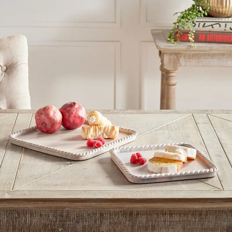 Langley Square Trays, Cream